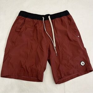 Vuori Kore Men’s Red Shorts Lined Drawstring
